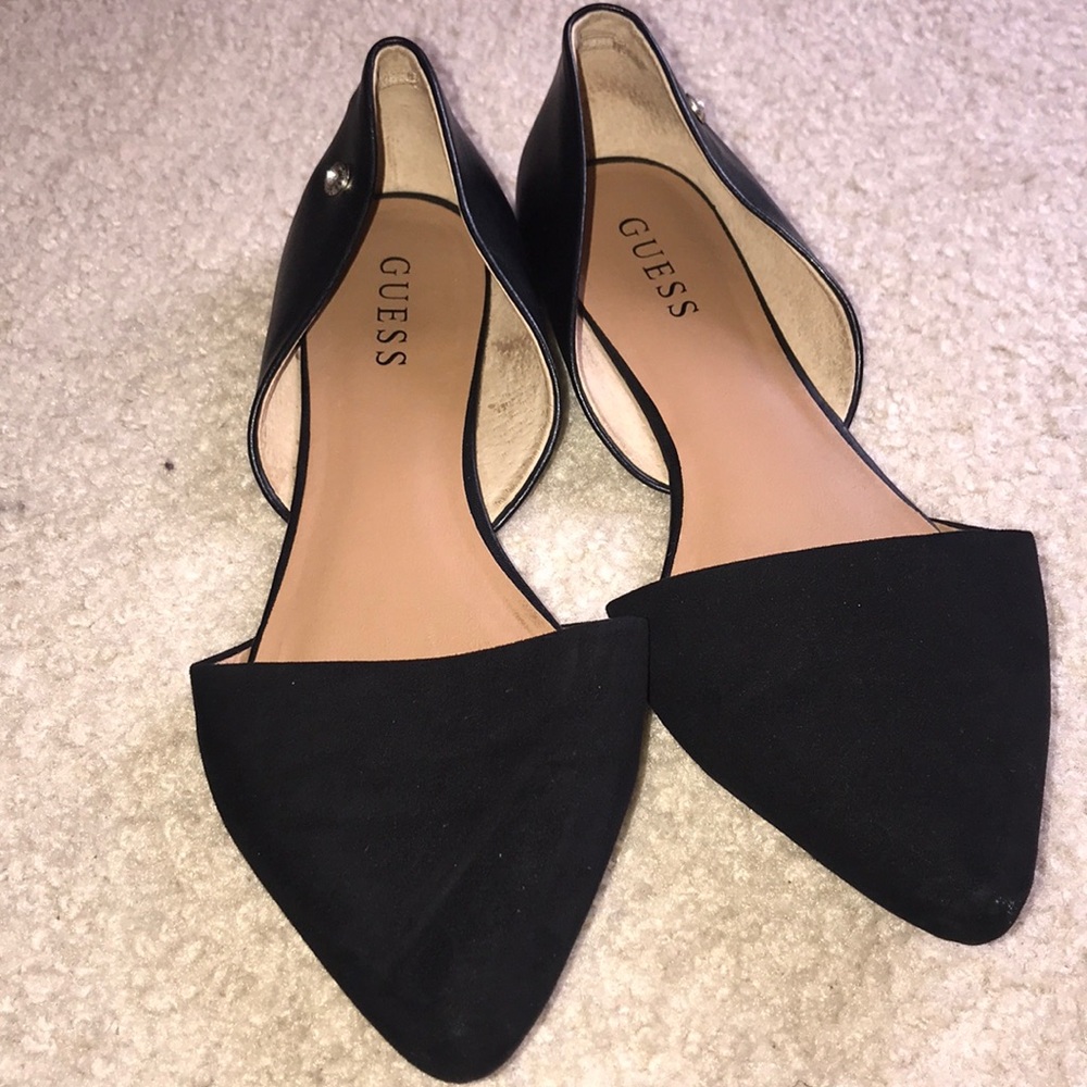 Black Pointed Toe Flats